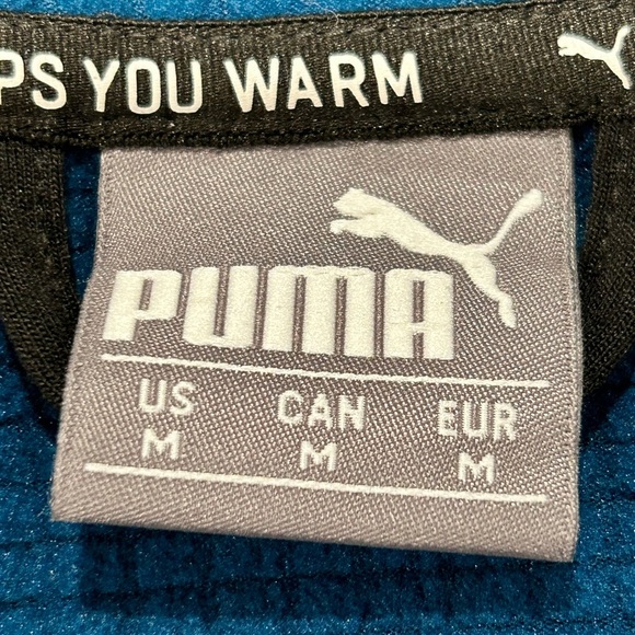 Size M Puma, zip up hoodie, with beautiful, royal blue inside, super soft - Picture 8 of 16